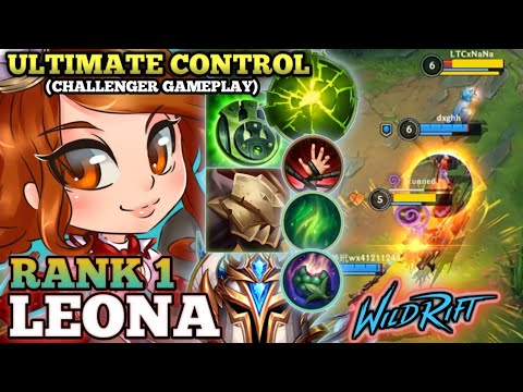 LEONA 100% ANNOYING TANK DAMAGE! PERFECT ULT CONTROL - TOP 1 GLOBAL LEONA BY dxghh - WILD RIFT