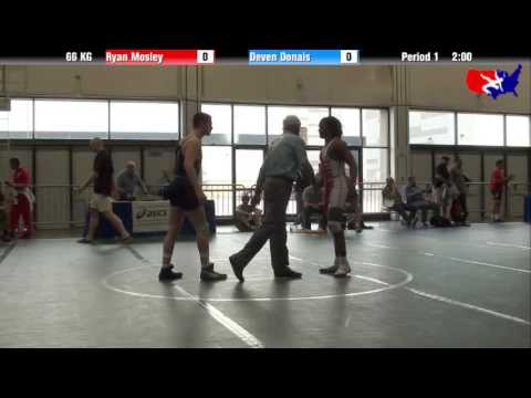 Ryan Mosley vs. Deven Donais at 2013 Junior Nationals - FILA - GR