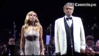 Andrea Bocelli y Marta Sánchez "Vivo por ella" EN VIVO Lima- Perú 28/09/13