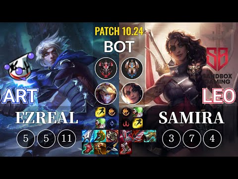 RJ Art Ezreal vs SB Leo Samira Bot - KR Patch 10.24