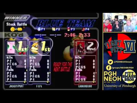 Kanye Rest & King Quiggles vs Majersk21 & Dr. Orange - Melee Doubles - Fight Pitt VI