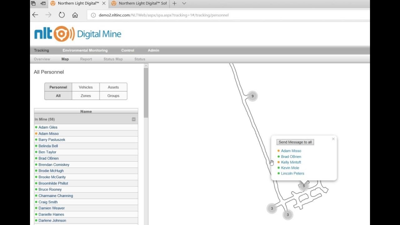 Miner Tracking and Safety Software 2018 - NLT Digital Mine