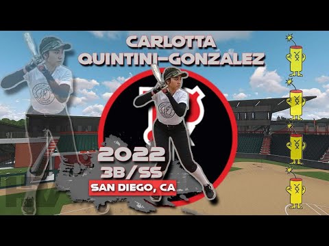2022 Carlotta Quintini-Gonzalez Third Base and Shortstop, Softball Skills Video - Firecrackers