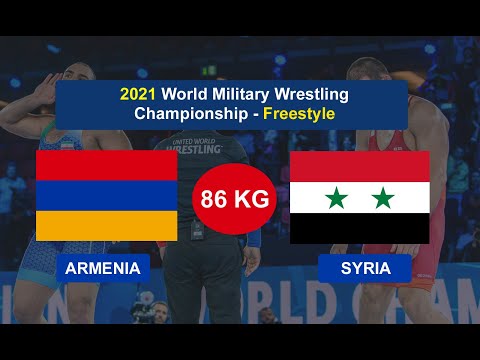 Armenia (Mher Markosyan) vs SYRIA (M. Alosta)- World Military Wrestling Championship 2021 - 86 kg