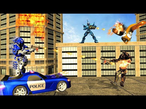 US Police Robot War Multi Robot transformation | Chari Games