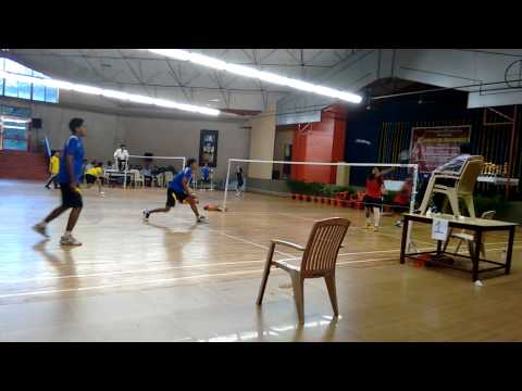 Ashith Surya's Back Hand Smash!