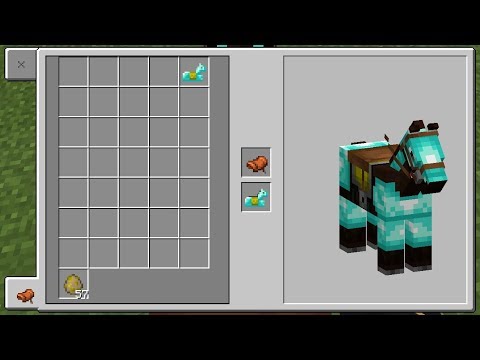 How to put a Saddle or Horse Armor on a horse in Minecraft PE