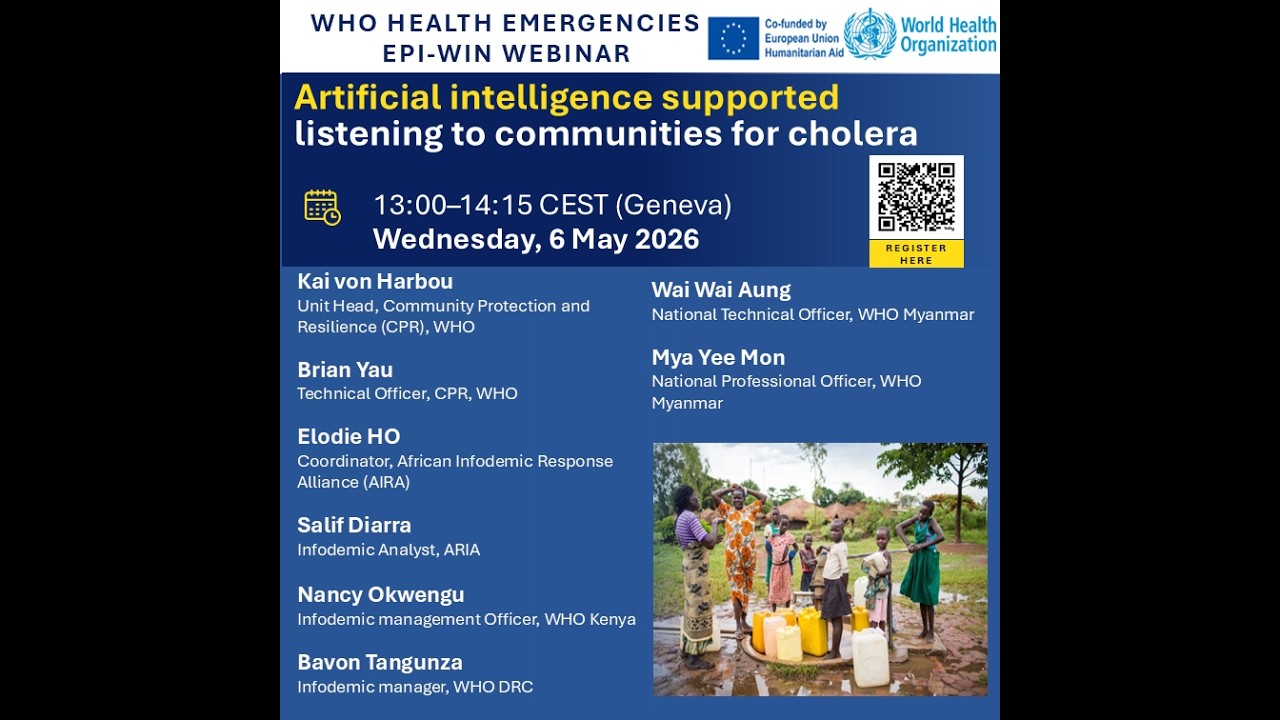 WHO EPI-WIN: Artificial intelligence supported: listening to communities for cholera