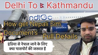 New Delhi to Kathmandu in Nepal Indigo Airways | International Flight Journey | India to Nepal