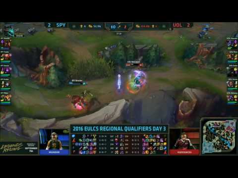 SPY vs UOL Highlights Game 5 EU LCS 2016 Regional Qualifier Splyce vs Unicorns of Love