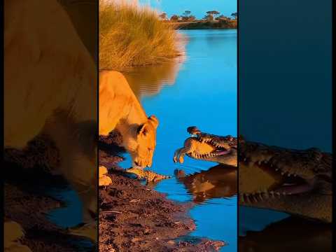 Peace Treaty: Who Cheated? Lion or Crocodile? #shorts
