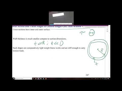 MME 412_512-L18-#56a Shear Flow in Circular Tubes (Constant Thickness defined by a mean radius R)