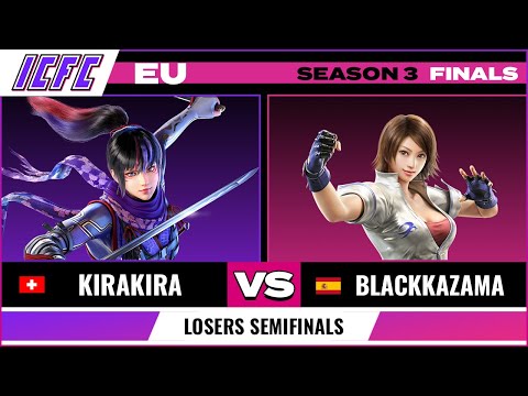 Kirakira (Kunimitsu) vs Blackkazama (Asuka) Losers semifinals - ICFC EU Tekken 7 season 3 Finals