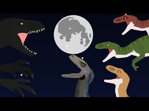 Indoraptor vs raptor squad Jurassic world (stick nodes)#jurassicworld #dinosaurs#godzilla