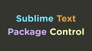 Install Package Control | Sublime Text