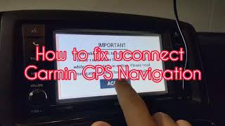 Fix uconnect dodge Garmin Navigation GPS map