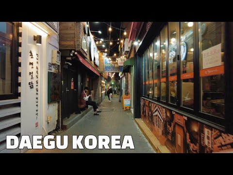 【4k】Downtown Daegu Walk - The 4th Largest City in Korea - Early March