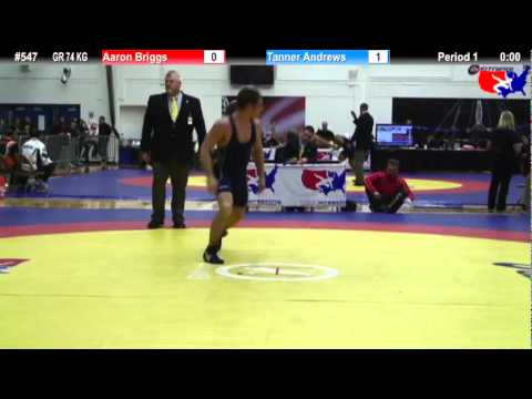 Schultz GR 74 KG Cons. Round 5: Aaron Briggs (NYAC) vs. Tanner Andrews (U.S.O.E.C)