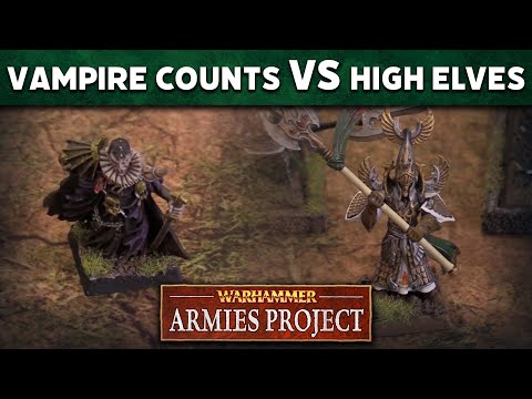 Vampire Counts vs High Elves Warhammer Armies Project Battle Report LIVE Reupload