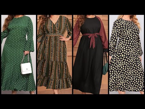 Awesome casual wear plus sized women midi dresses 2021