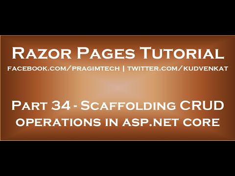 Scaffolding CRUD operations in asp net core