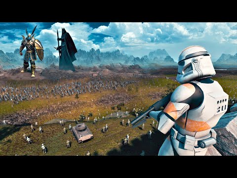 7,000,000 MORDOR ARMY ATTACK 212th CLONE TROOPER CASTLE - Epic Battle Simulator 2 - UEBS 2