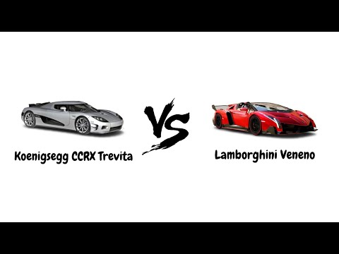 Koenigsegg CCRX Trevita vs Lamborghini Veneno comparison
