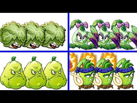 PVZ 2 - HEADBUTTER LETTUCE vs POKRA vs WASABI WHIP vs SQUASH - Who Will Win?