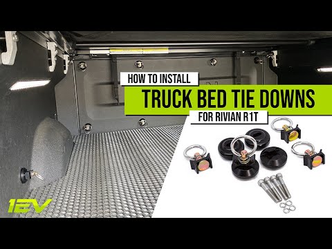 How to Install Rivian R1T Truck Bed Tie Down Hooks, L-Track Quick Disconnect Ring Clamps by Team 1EV