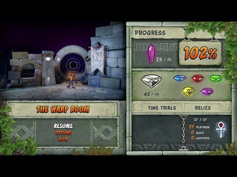 Crash Bandicoot 2 - ALL Platinum Relics - 102% Playthrough [PS4 - N. Sane Trilogy]