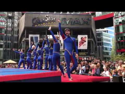 STREB EXTREME ACTION perform at Berlin Potsdamer Platz for Tanz im August