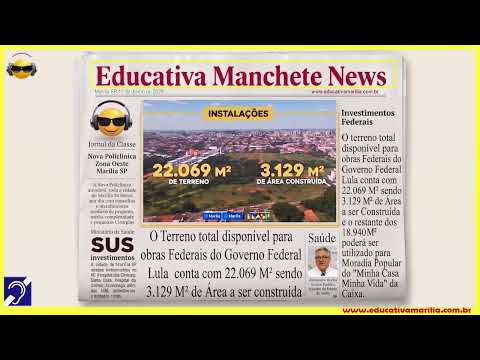 Tv Eduvcativa Manchete News JORNAL  AUDIO DESCRIÇÂO MANCHETE O TAMANHO DO TERRENO O TAMANHO DO TERRENO