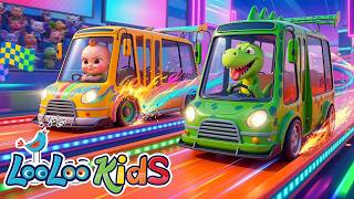 Download lagu Wheels on the Bus - Racing Adventure   Surprise Eggs - Nursery Rhymes & Kids Songs - LooLoo Kids mp3