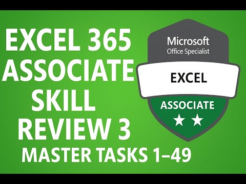 Excel 365 Associate Skill Review 3 | Master Tasks 1–49 for MOS MO-210 Success!