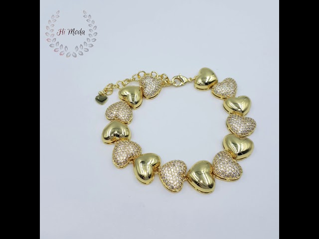 اسورة قلوب جودة عالية مطلية ذهب