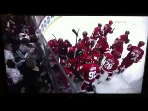 Red Wings vs. Flames, Lidstrom overtime goal