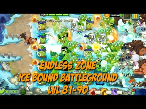 Plants vs Zombies 2 - Frostbite Caves | Endless Zone All Max Level Plants Test Level 81 - 90
