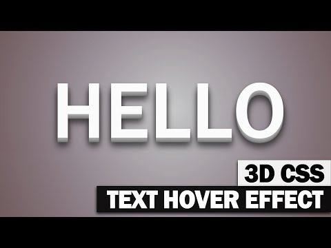 Cool Css 3d Text Hover Effect Tutorial