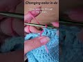 Learn in 10 sec: Change Color in Double Crochet #shorts