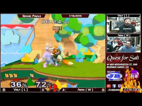 Quest for Salt Melee Grand Finals: Aero (Fox) vs Volt (Falco/Fox) 7/18/15