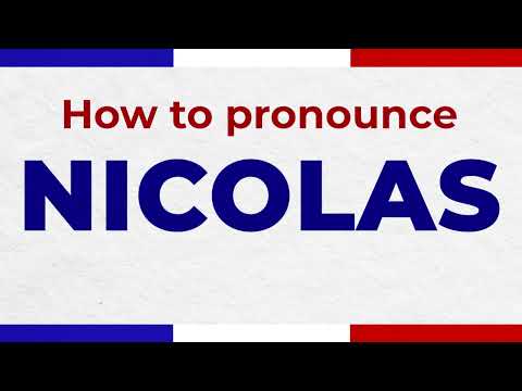 How to Pronounce NICOLAS In French correctly | French Pronunciation