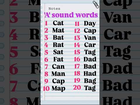 Sound of vowel A | A sound words | A sound words in english #vowels #Asoundwords #englishgrammar
