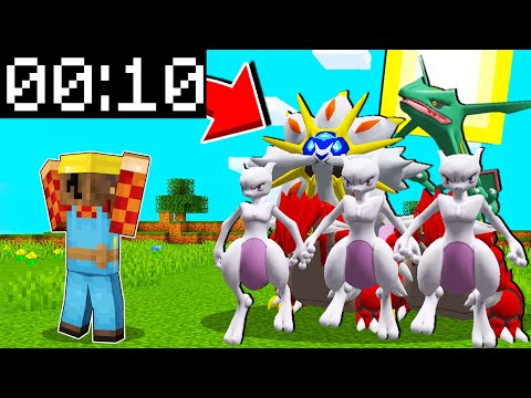 10 SECONDI PER CATTURARE 100 POKEMON LEGGENDARI!!   Minecraft ITA