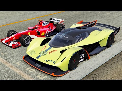 Aston Martin Valkyrie AMR Pro vs Ferrari F1 2004 - Monza