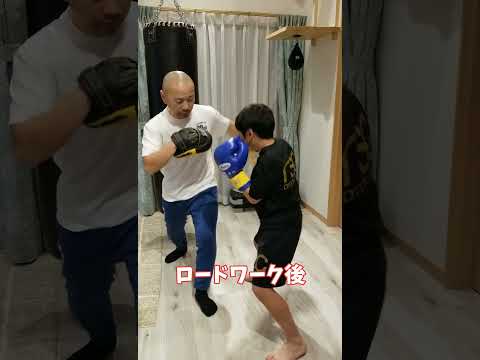 【プロボクサー目指す】小６、腰を落としてパンチそしてガード#shorts