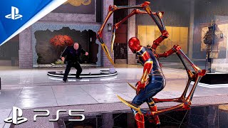 Spider-Man PS5 - Iron Spider Suit vs Kingpin (4K 60FPS)
