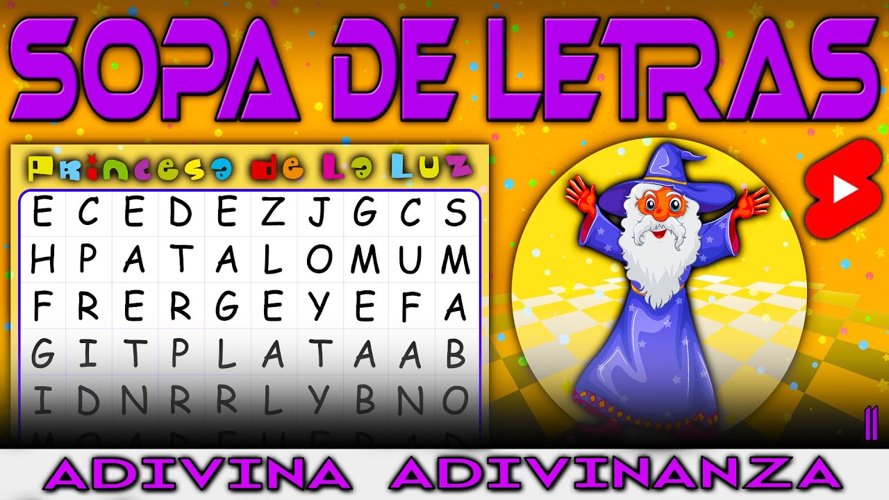 SOPA De LETRAS 🥣 Adivinanzas Populares 🌟 PASATIEMPOS Divertidos SHORTS de HALLOWEEN 🎃