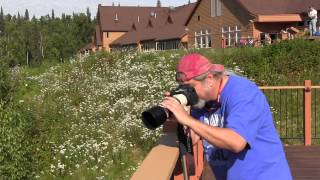 preview picture of video 'On the back deck of the Talkeetna Alaskan Lodge'