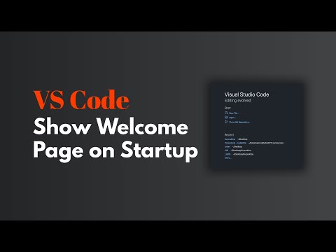 VS Code - How To Enable Welcome Page on Startup. Show Recently Opened Projects
