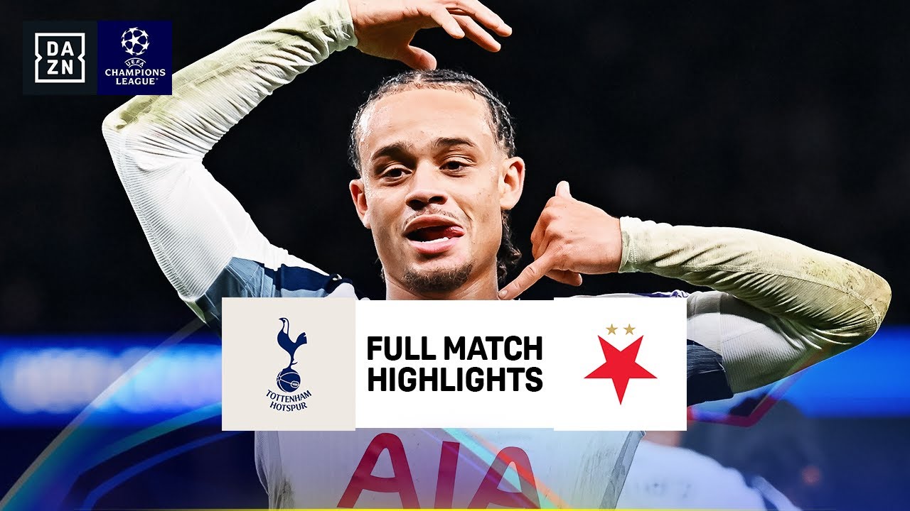 Tottenham vs Slavia Praha | UEFA Champions League Highlights | Matchday 6 | 2025-2026